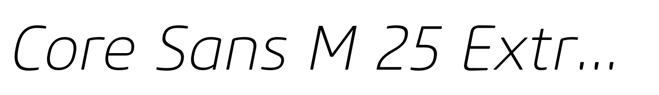 Core Sans M 25 ExtraLight Italic